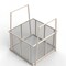 Anysizebasket Rectangular Wire Mesh Basket: 6Lx6Wx4H, 304 SS, 3/16 Rod Frame, Stacking Handles, Mesh: 30 x .012 TMT-060060040-A30S - alternate 1